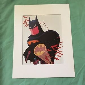 Batman art matted bat signal DC Comics